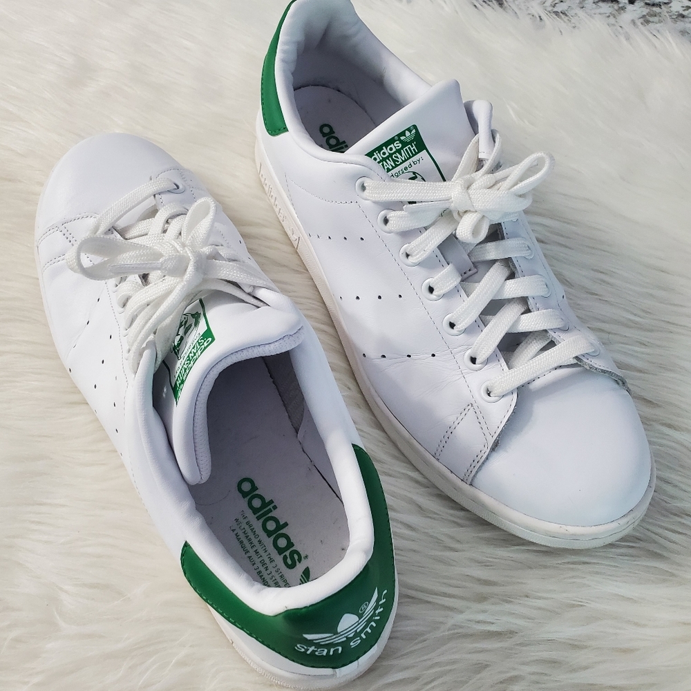 Stan Smith Adidas mens 11 green white low top casual shoe sneaker